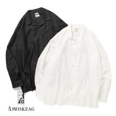 AMOSKEAG(�A���X�P�C�O)/OPEN COLLAR SHIRT(�I�[�v���J���[ �V���c)�����Y �g�b�v�X ���[���X�L�� �R�b�g���V���c ��i �J�W���A�� ���{