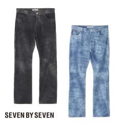 SEVEN BY SEVEN�i�Z�u���o�C�Z�u���jLEATHER 5P FLARE PANTS �] Goat suede Antique finish �]�i���U�[ 5�|�P�b�g�t���A�p���c�j26SS �u