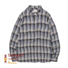 TOWNCRAFT�i�^�E���N���t�g�j60S loop collar shirt�i60S ���[�v�J���[�V���c�j�I���u�� �V���h�[�`�F�b�N ���[���� �J�݃V���c �I�[�v��