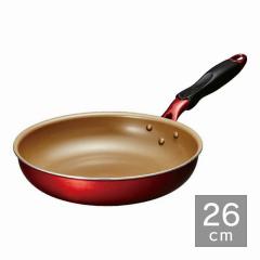 evercook�� �G�o�[�N�b�N�A���t�@ �t���C�p�� 26cm ���b�h �K�X�� IH�Ή� ������ �ł��t���Ȃ� EAFP26RD �h�E�V�V��