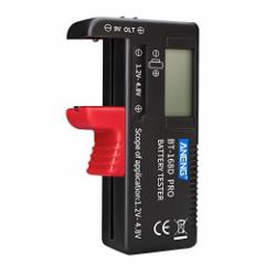 デジタルバッテリーチェッカー 見やすい大型液晶表示 各種乾電池の残量測定に 9V/コイン型/ボタン型電池対応 バッテリーテスター 18650電