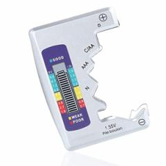 Yakamoz バッテリーチェッカー 電池チェッカー 残量測定器 家庭用ユニバーサルバッテリー測定器 電源不要 コイン ボタン電池 単1形 単2形