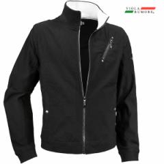 VIOLA rumore ヴィオラ ビオラ ジャケット ジップアップ ジャガード メンズ スタンドカラー mens ファッション(ブラック黒) 31206