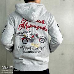 SNOOPY Flag Staff �A�����J���o�C�NZIP UP�p�[�J�[(�O���[�D�F) 451087