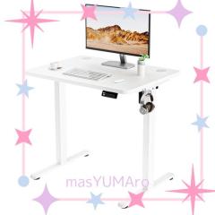 ERGOMAKER 電動式昇降デスク 小さめ 幅80×奥行60CM 高さ昇降範囲73