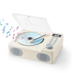 Fohil CDプレーヤー 卓上置き式 CDラジカセ 多機能 cdプレイヤー 防塵