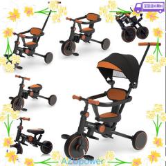 BACANY 子供用三輪車 7IN1 三輪車 ステップ付き 折りたたみ 手押し棒