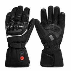 SNOW DEER バイク用 電熱グローブ ヒーター手袋 冬 防水 防寒 USB充電 充電式 7.4Vバッテリー付き