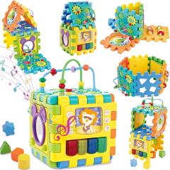 UQTOO ビーズコースター ルーピング 子供 赤ちゃんおもちゃ 積み木 多