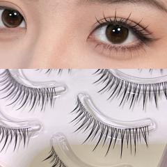 つけまつげ ナチュラル 5ペア 人気 透明軸 芯が柔らか 超軽量 柔らかく