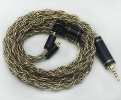 JSHiFi-Jupiter】MMCX2.5mmリケーブル 4芯金メッキと銀メッキと