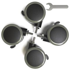 タンディングデスク 互換キャスター 椅子 キャスター (M8 キャスター台) flexispot シリーズ 昇降 デスク用取替えキャスター (140KG)