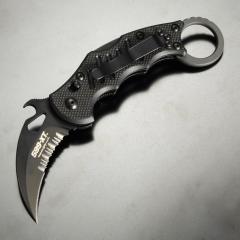 FOX カランビット 半波刃 G10ハンドル 折りたたみ式 ブラック