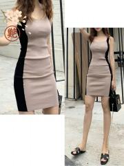 秋 切り替え 膝丈 黒 ひざ丈 かっこいい 50代 キャバワンピ 上品 肩出し 大人可愛い 30代 ワンピース ドレス 春 大人 夏 キャバ 着痩せ