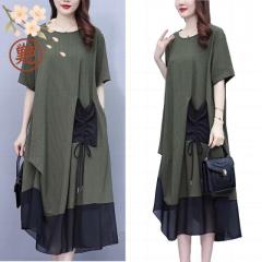 5 大きいサイズ ワンピース レディース 30代 きれいめ 着痩せ ロングワンピース 半袖 秋 大人 カジュアル 40代 春 レトロワンピース ライ