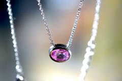 NK04 �׍H���� ��Ύ� �V�R �s���N�g�p�[�Y topaz ���֗� �l�b�N���X �����A�����M�[�Ή� 18KGP �z���C�g�S�[���h �V���o�[�n ���j�� ��