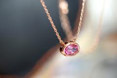 NK04 �׍H���� ��Ύ� �V�R �s���N�g�p�[�Y topaz ���֗� �l�b�N���X �����A�����M�[�Ή� 18KGP �s���N�S�[���h ���j�� ������ �v���[��