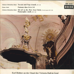 中古】独LP Karl Richter Bach Toccata Und Fuge D-Moll BWV 565