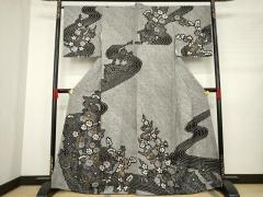 平和屋着物○五代目・諏訪好風 訪問着 紬地 遠山文 正絹 逸品 未使用