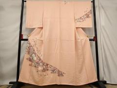 平和屋着物＊夏物　絹芭蕉　訪問着　紗　花菱文　正絹　逸品　AABD6561jd 平和屋着物＊夏物 絹芭蕉 訪問着 紗 花菱文 正絹 逸品 AABD6561jdの