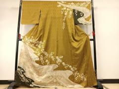 平和屋着物○訪問着 手描き 若松葉 金彩 正絹 逸品 DAAQ3271psの通販は