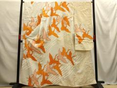 平和屋着物○虹色創家 本郷大田子 九寸開き名古屋帯 霞文 正絹 逸品