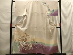 平和屋着物▽上質な紬 単衣 更紗花文 正絹 逸品 CAAW2842utの通販はau