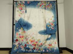 平和屋着物▽上質な色無地 単衣 菱草花地紋 一斤染色 正絹 逸品