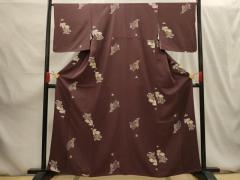 平和屋着物□極上 夏物 江戸小紋 変わり縦絽 鮫小紋柄 黒地 逸品
