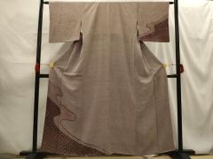 平和屋-こころ店■白鷹お召　単衣　110亀甲　麻の葉文様　正絹　逸品　未使用　AAAF2979Bcy