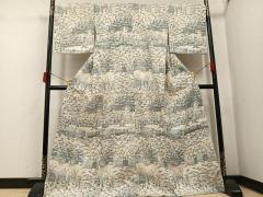 平和屋着物●訪問着　立波松竹梅文　金彩　正絹　逸品　AABF9079cs 平和屋着物○訪問着 立波松竹梅文 金彩 正絹 逸品 AABF9079csの通販は