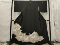 平和屋着物■極上　本塩沢　訪問着　単衣　古代人物壁画文様　逸品　DZAA6822kh5 平和屋着物□極上 本塩沢 訪問着 単衣 古代人物壁画文様 逸品
