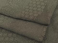 平和屋着物●江戸小紋　万筋　榛色×憲法黒茶色　正絹　逸品　CABD8885gh 平和屋着物○江戸小紋 寄せ小紋柄 黒地 正絹 逸品 BAAW5036hjの通販は