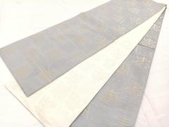 平和屋着物◎六通柄袋帯 唐織 正倉院花文 金銀糸 正絹 逸品 BAAU8426yc