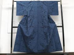 平和屋本店○極上 国指定重要無形文化財 本場久米島紬 手織 証紙付き