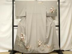 平和屋本店○極上 ファッションデザイナー 花井幸子 訪問着 刺繍 萩