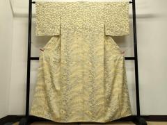 平和屋着物＊夏物　絹芭蕉　訪問着　紗　花菱文　正絹　逸品　AABD6561jd 平和屋着物＊夏物 絹芭蕉 訪問着 紗 花菱文 正絹 逸品 AABD6561jdの