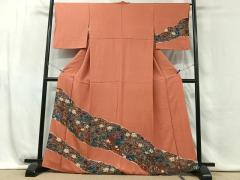 平和屋着物▽上質な紬　単衣　縞　正絹　逸品　CAAV8994gh 平和屋着物▽上質な紬 単衣 縞 正絹 逸品 DAAT9931azの通販はau PAY