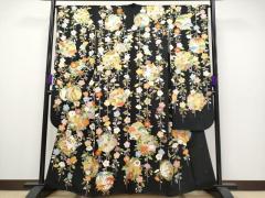 平和屋着物●豪華振袖　薔薇　牡丹花蝶文　ラメ糸　暈し染め　金彩　仮絵羽　逸品　未使用　CABC7135yc 平和屋着物○豪華振袖 薔薇 牡丹花蝶文 ラメ糸 暈し染め 金彩 仮絵羽