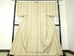 平和屋着物●上質な紬 矢絣間道 正絹 逸品 未使用 DAAQ3462ps