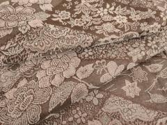 平和屋着物▽上質なお召　単衣　天目織　吉祥花尽くし　正絹　逸品　DAAQ3564az 平和屋着物▽上質なお召 単衣 天目織 吉祥花尽くし 正絹 逸品