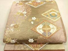 平和屋着物○本場大島紬 一元絣 風景文 正絹 逸品 未使用 AABA2713phの