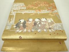 平和屋着物◎六通柄袋帯 鳳凰花文 金銀糸 正絹 逸品 BAAU5036hvの通販