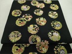 平和屋着物▽訪問着 単衣 手描き 枝葉文 暈し染め 正絹 逸品