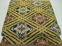 平和屋着物○六通柄袋帯 唐織 瓦取疋田文様 金銀糸 正絹 逸品