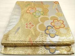 平和屋着物◎六通柄袋帯 鳳凰花文 金銀糸 正絹 逸品 BAAU5036hvの通販