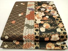 平和屋本店▼六通柄袋帯　鳳凰花唐草文　麗華錦　本金箔　正絹　逸品　DABE9174sf 平和屋本店▽六通柄袋帯 鳳凰花唐草文 麗華錦 本金箔 正絹 逸品