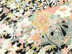 平和屋着物◎六通柄袋帯 唐織 鳳凰花文 金銀糸 正絹 逸品 AABI0985yxの