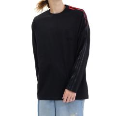 Y-3 ���C�X���[ �N���[�l�b�N �����OT�V���c KQ8586 / OVS GRD 3S LST �O���f�[�V���� 3�X�g���C�v�X ���S �R�b�g�� ��100�� ���� �����O