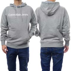 �����f���Z�[���I CALVIN KLEIN JEANS �J���o���N���C���W�[���Y �p�[�J�[ �����Y �v���I�[�o�[ �R�b�g�� ��100�� J322551 �O���[